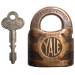 Norton Nut's Miniature padlock and key by Yale and Towne Mfg. Co.