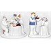 Norton Nut's 2 Coalport Snowman - The Merry Trio and At The Party Limited Edition Tableaus