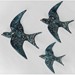 Norton Nut's Beswick - Swallow Wall Plaques - Complete Set Of 3