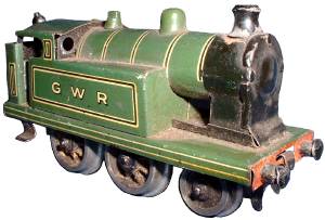 Norton Nut's Small Bing tinplate clockwork loco, GWR