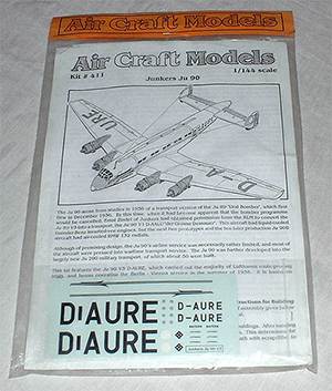 Norton Nut's Air Craft Models 1/144 vac form Junkers Ju90 kit