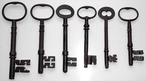 Norton Nut's Very old keys - large - decorative