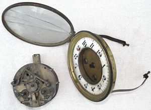 Norton Nut's French Clock Movement and Dial - for Spares