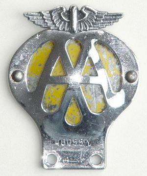 Norton Nut's A.A. Membership Badge For Motorcycle