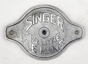 Norton Nut's Singer Le Mans Badge for Spare Wheel