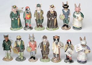 Norton Nut's Beswick Country Folk - Full Set of 13, Including Sinclair Specials