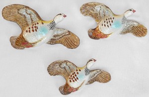 Norton Nut's Beswick - Pink Legged Partridge Wall Plaques - Complete Set