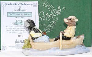 Norton Nut's Beswick - Wind In The Willows On The River Tableau