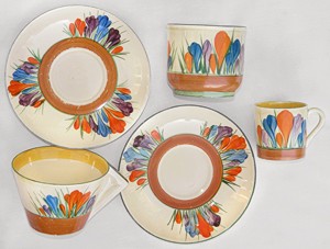 Norton Nut's Clarice Cliff Crocus Pattern - Job Lot Of 5 Items