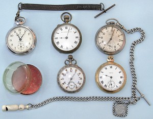 Norton Nut's Collection Of 5 Old Watches, Spares Or Repair (Lot 1)